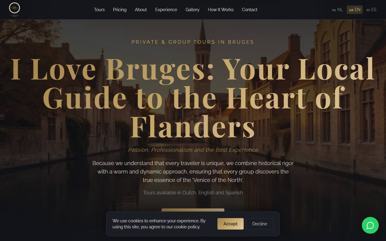 Website van I Love Bruges — BusyShark Agency